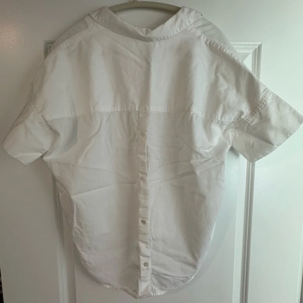 Madewell Crisp White Short Sleeve Blouse - Picture 2 of 5